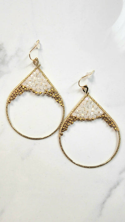Channing earrings in white/gold
