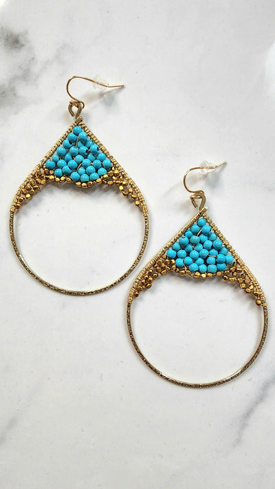 Channing earrings in turquoise/gold