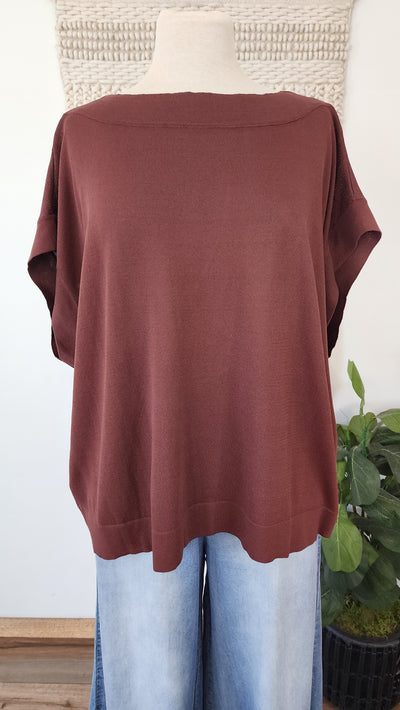 CAMILLE tunic in chocolate