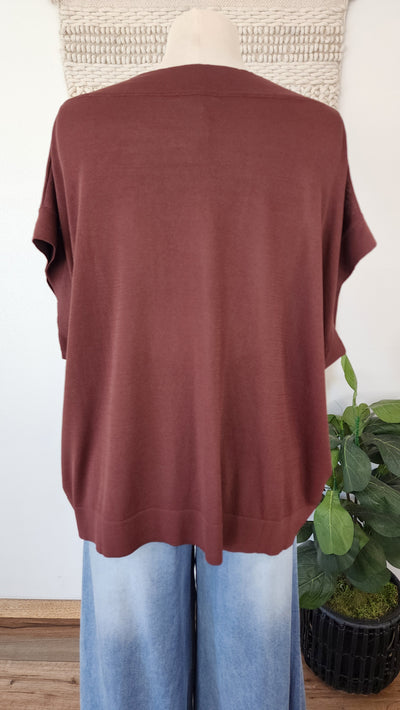 CAMILLE tunic in chocolate