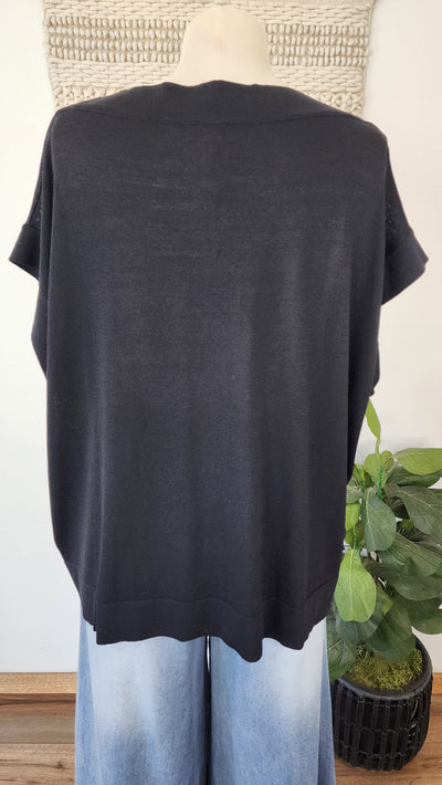 CAMILLE tunic in black
