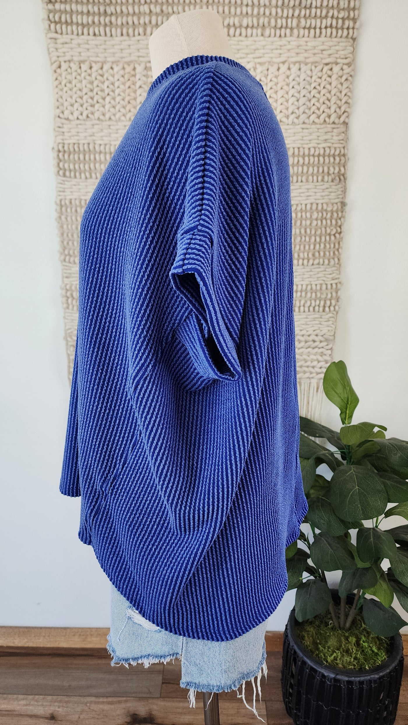 DONNA oversized top in royal blue