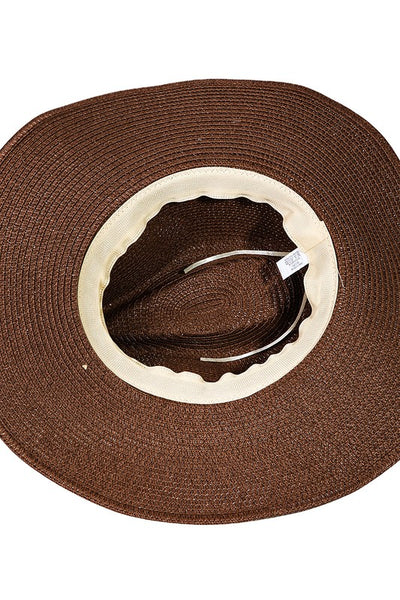 SHELLIE hat in brown-CLEARANCE