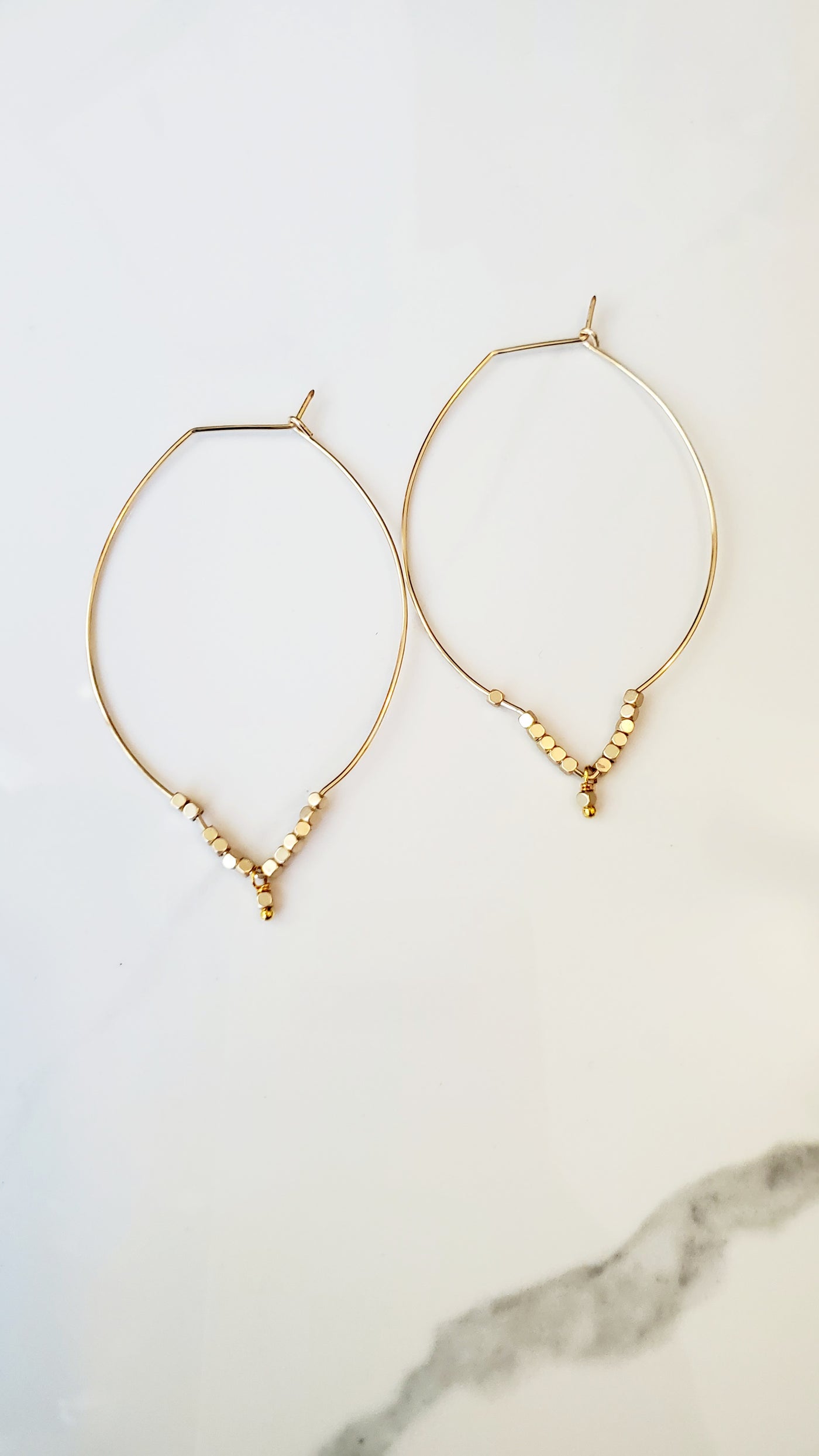 NALANIA bead/hoop earrings-CLEARANCE
