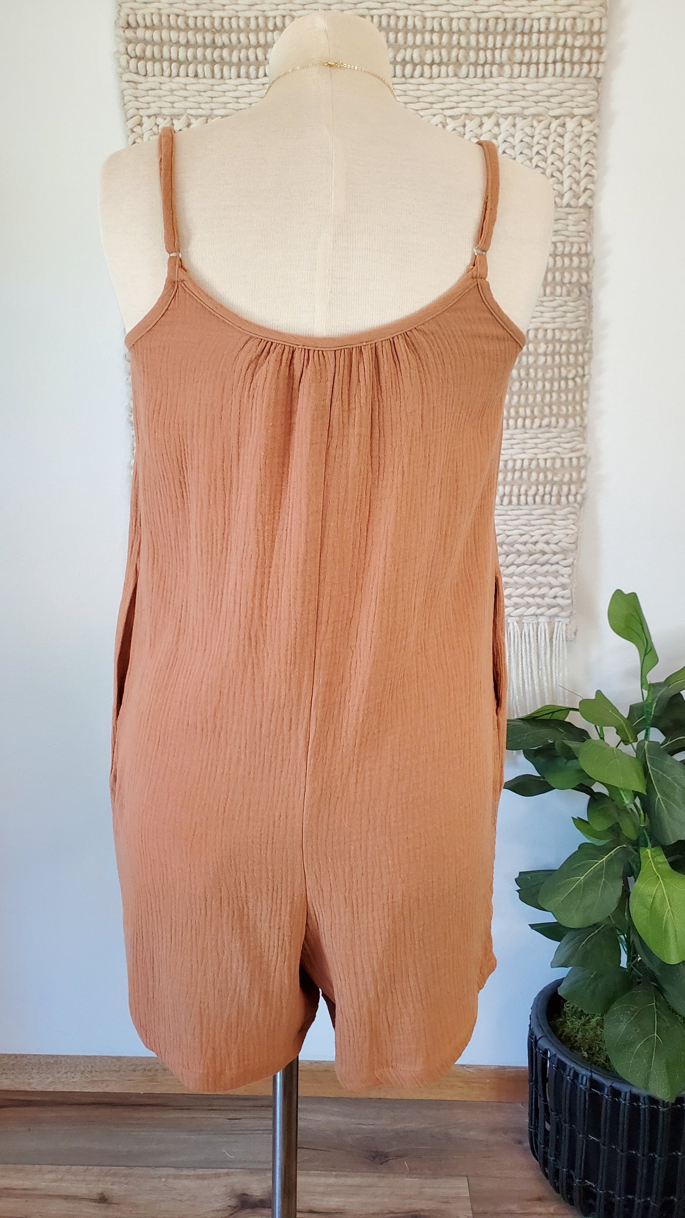 DINA tank romper in ginger-CLEARANCE