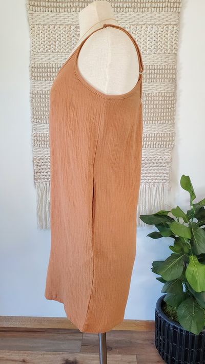 DINA tank romper in ginger-CLEARANCE