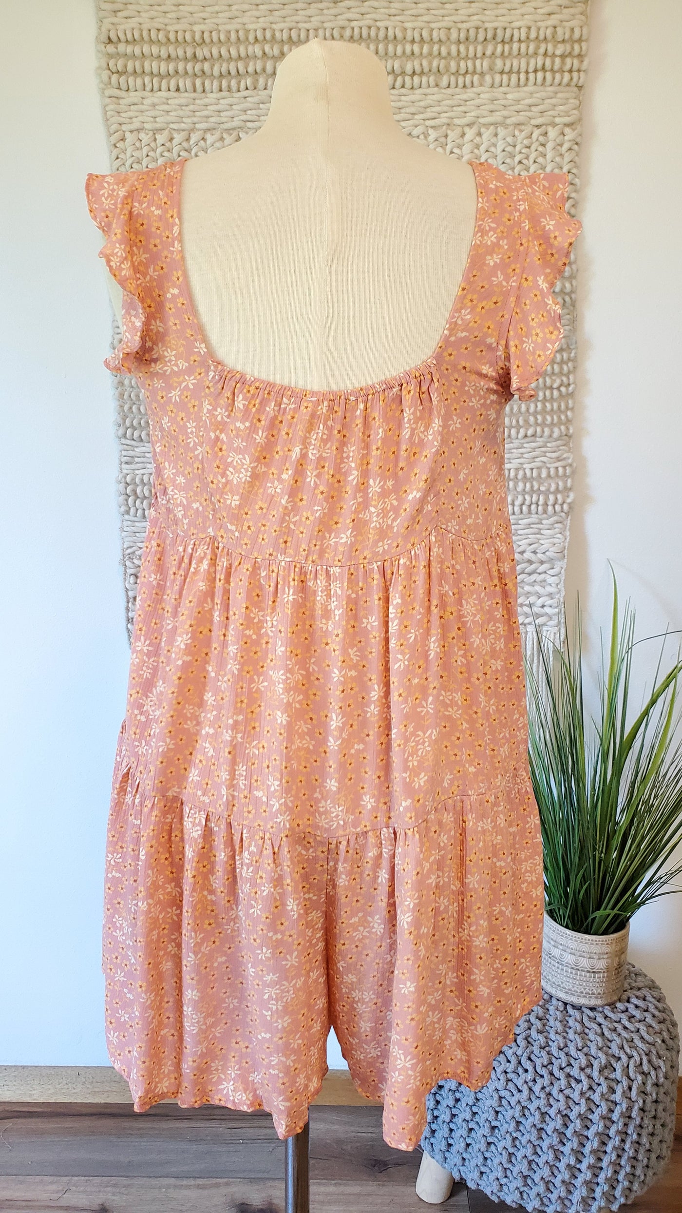 DENISE romper in coral-CLEARANCE