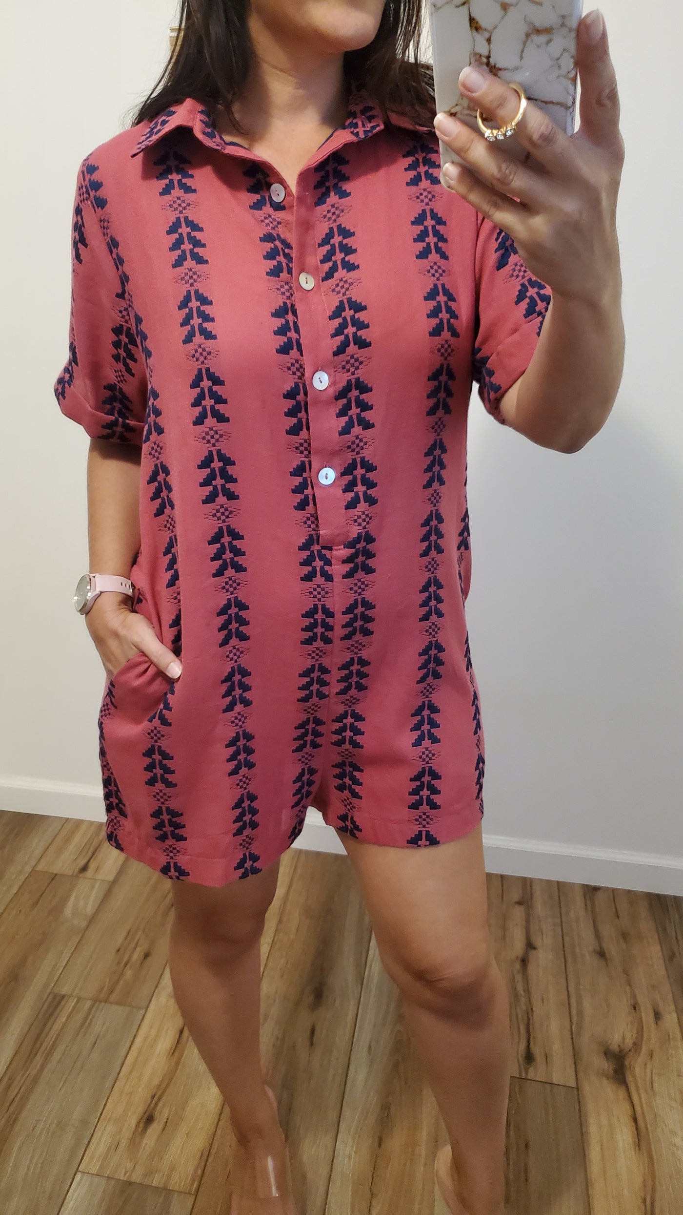 ROBYN embroidered romper-CLEARANCE